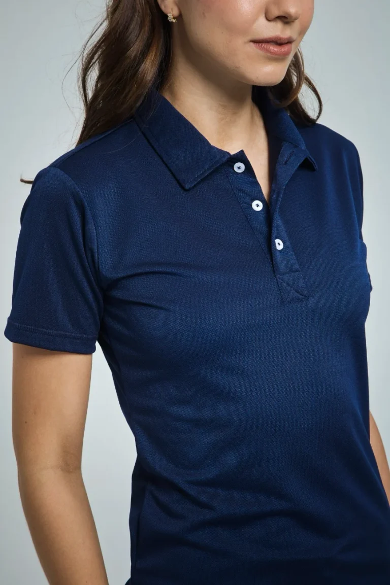 Camiseta Polo mujer Azul-3