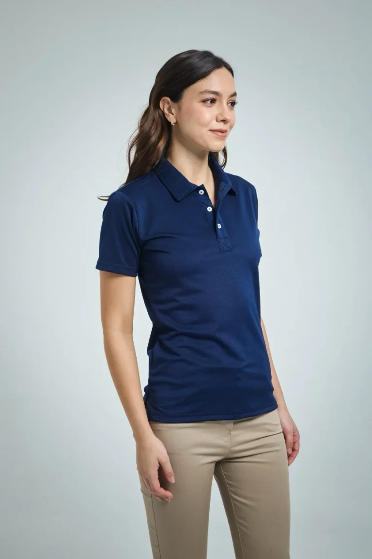 Camiseta Polo mujer Azul-4